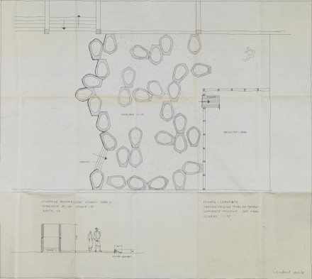 Entrance Labyrinth at exhibition Taal en Teken, GMDH, 1965