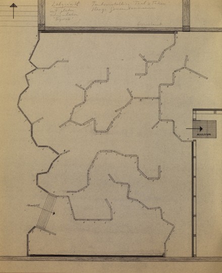 Plan for Labyrint for exhibition Taal en Teken | GMDH, 1965
