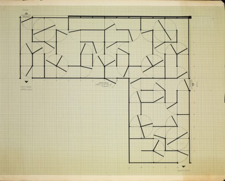 Plattegrond deurenlabyrint, 1974