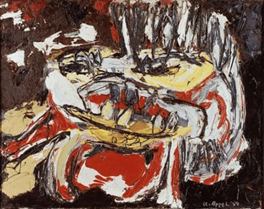 Karel Appel-Huilende krab, 1954