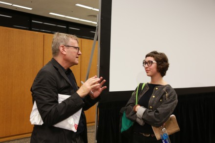 IIT Dialogue Talk Constant's New Babylon 16-09-2015-Mark Wigley and a student