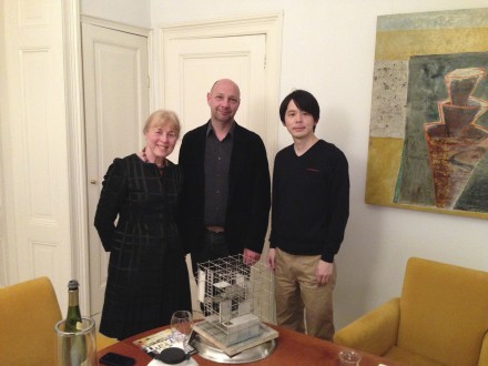 Fltr: Trudy Nieuwenhuys-van der Horst, Ludo van Halem and Yoshikazu Nango