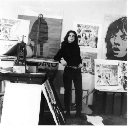 Jacqueline de Jong in her studio at Cité Prost, 1968