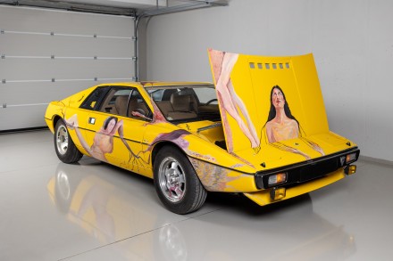 Selma Selman, Ophelia’s Awakening, 2024, oil paint on Lotus Esprit ’78, Photo: Dávid Tóth