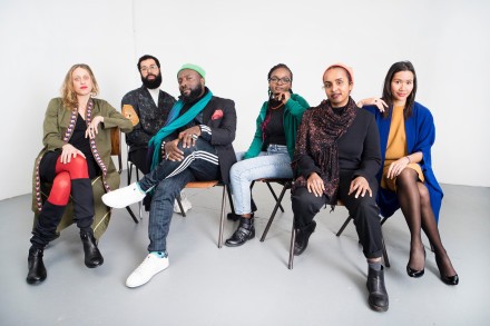 Bonaventure Soh Bejeng Ndikung, Antonia Alampi, Amal Alhaag, Zippora Elders, Aude Christel Mgba and Vincent van Velsen, photo by Studio Julius Thissen