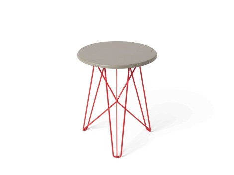 Spectrum | IJhorst stool taupe and red-klein