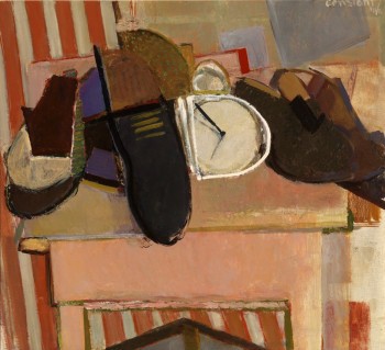 Stilleven met wekker en schoenen, 1946